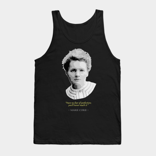 Marie Curie Quote Tank Top by Nerd_art